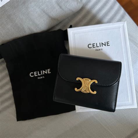 celine patent leather wallet|WOMEN'S LUXURY LEATHER TRIOMPHE WALLET AND .